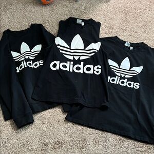 adidas Sweatshirts & Tee Set with White Trefoil Logo